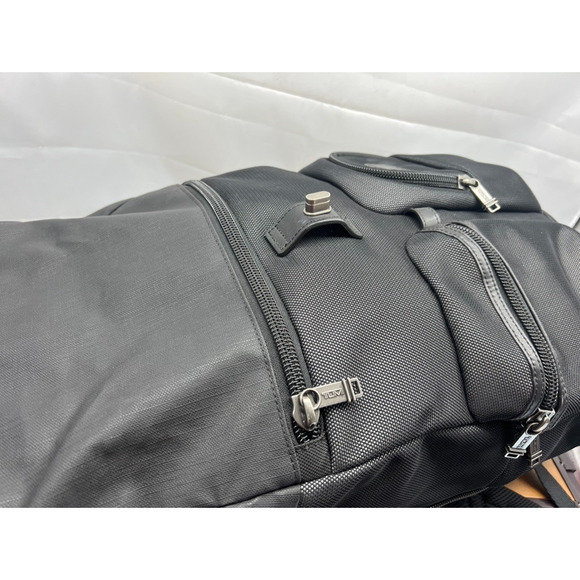 TUMI ALPHA BRAVO "Luke" Roll-Top Backpack Bag Silver Ballistic Nylon 223388RS2 - Picture 11 of 15